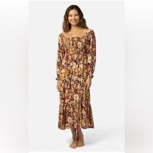 🌼🧡NWT RIP CURL FLORAL MAXI DRESS SIZE M🧡🌼